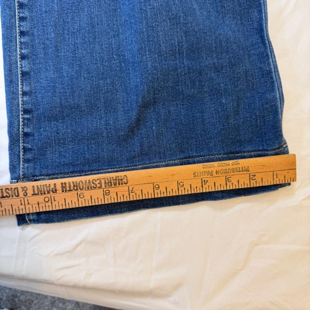 KUT from the Kloth Meg High Rise Wide Leg Jeans Women's 12 Blue Stretch - Picture 7 of 13